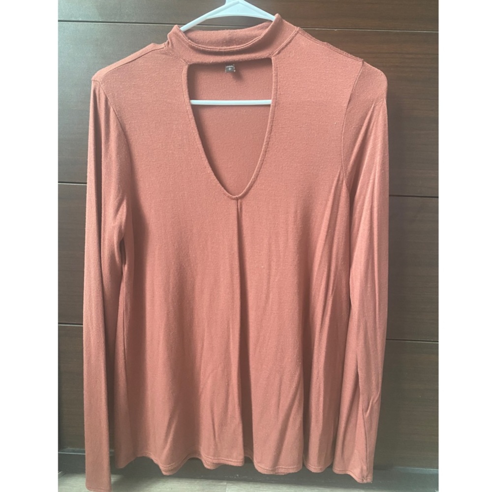 Burnt Orange Long Sleeve Top